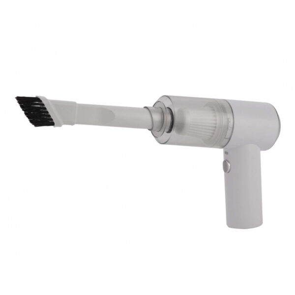 Mini Handheld Vacuum Cleaner Automatic Rechargeable For Dust Dirt For Daily Use White