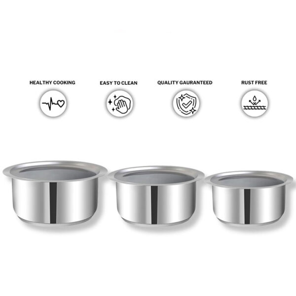 Nadstar Aluminum Sufuria 12Pcs With Lid 12-23 Cookware Set Tope Cooking Pot With Lid And Handle For Commercial Use - Kitchen Heavy Duty Half Polished