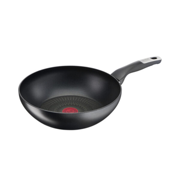 Tefal Unlimited Wok Pan 28Cm Titanium Non Stick Anti Scratch All Hobs Safe Non Stick G6 Unlimited Cast Aluminum G2551902