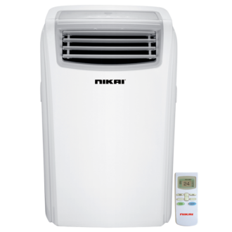 Nikai Portable Air Conditioner 12000 BTU Strong Cooling Power Window Slide Auto Evaporation Remote Control & Air Inlet Filter NPAC12512A4