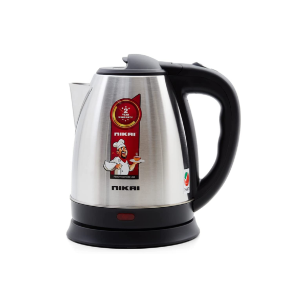 Nikai Electric Kettle 1.7L Stainless Steel 2200W With Filter And Boil Dry Protection With Auto-Shut Lid Nk420A