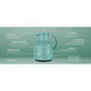 Tefal Samba Jug 1 Liter Green Isothermal Jug Translucent Vacuum Flask Plastic-Polypropylenex (PP) Glass Liner F4010210