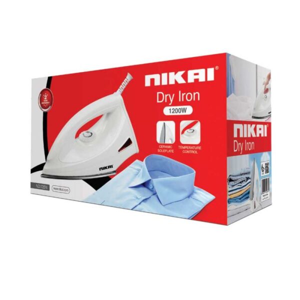 Nikai Dry Iron 1200W Ceramic Sole-Plate Ndi725N