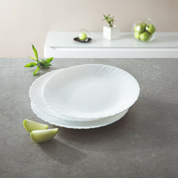 Luminarc Feston White Dinner Plate 27Cm 6Pcs P3978