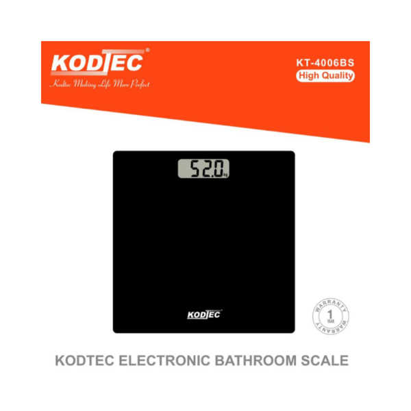 Kodtec Bathroom Scale 180Kg Tempered Glass Kt-4006Bs