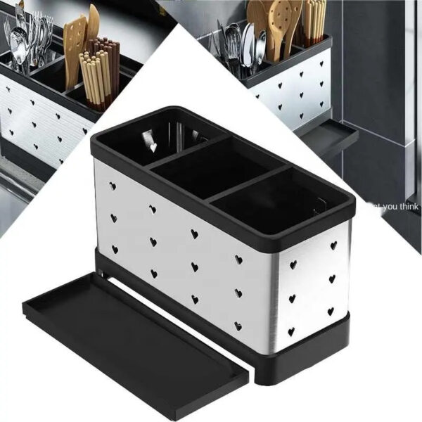 Nadstar Cutlery Set Holder Rack For Kitchen &Amp; Home Kitchen Wall Mount Hp12-200