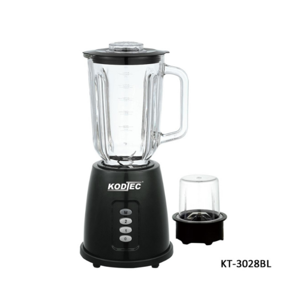 Kodtec Blender 1.5L Glass Jar &Amp; 50Gm Mill Glass Jar 400W Without Filter Kt-3028Bl
