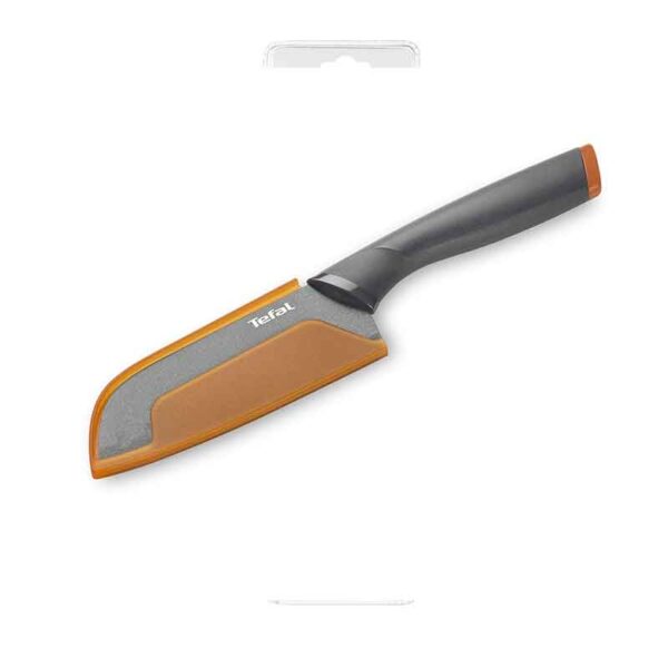 Tefal Fresh Kitchen Santoku Knife With Cover 12Cm Titanium Non Stick Coating Ideal For Slicing &Amp; Chopping All Types Of Food High Performance Stainless Steel K1220104