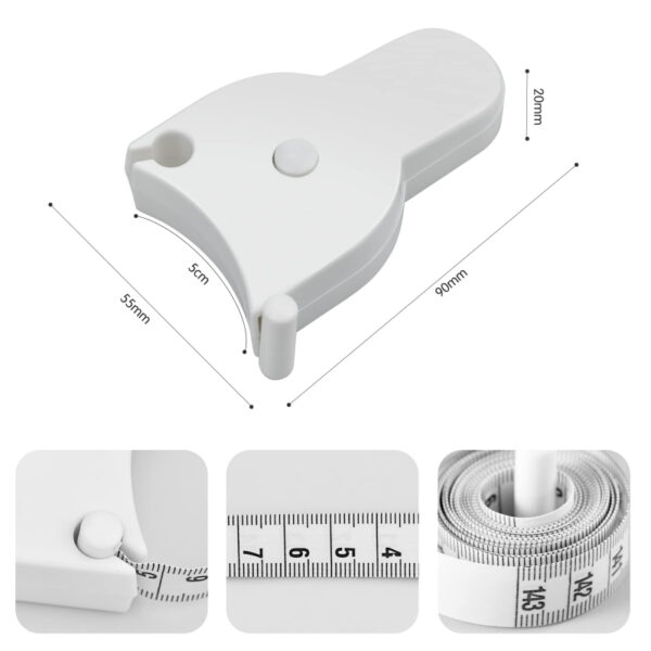 Body Tape Measure Ergonomic Design Retractable Tape Measure For Tailoring Sewing Fabric And Measuring Body 1.5Mtr 150Cm/60Inches