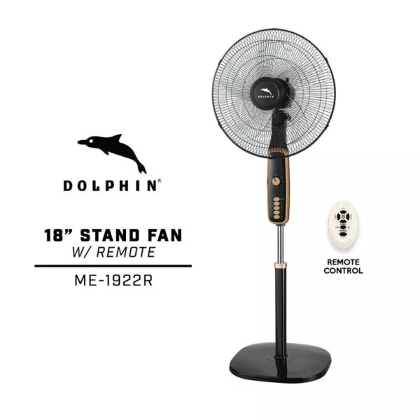 Dolphin Stand Fan 18'' With Remote Me-1922R