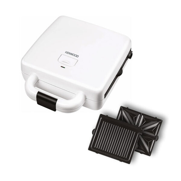 Kenwood Sandwich Maker 1300W 4 Slots 2-In-1 Sandwich Maker &Amp; Grill (180° Open Flat For Using As A Griddle) With 2 Sets Of Non Stick Multifunctional Plates For Grilling And Toasted Sandwiches Smp94.A0Wh