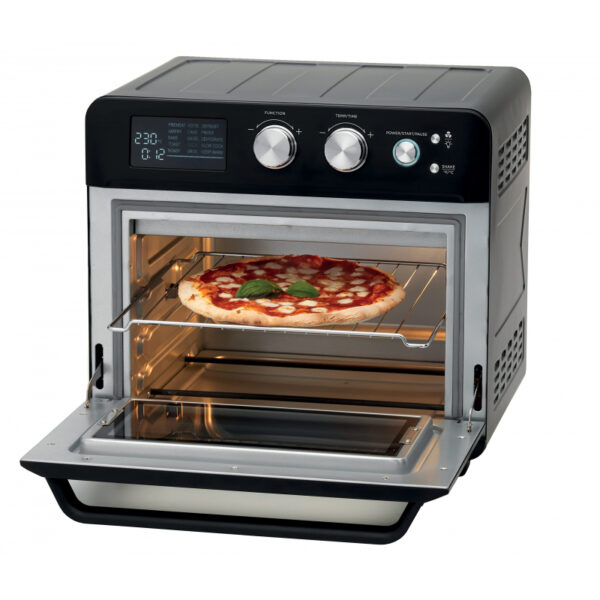 Kenwood Toaster Oven + Air Fryer 2-In-1 25L - Oven Toaster Grill With Large Capacity Rotisserie Function For Frying Roasting Grilling Broiling Baking Browning Defrosting Heating Moa25.600Bk