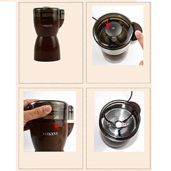 Sokany Electric Coffee Grinding Machine 100G 180W Brown Sm-3016