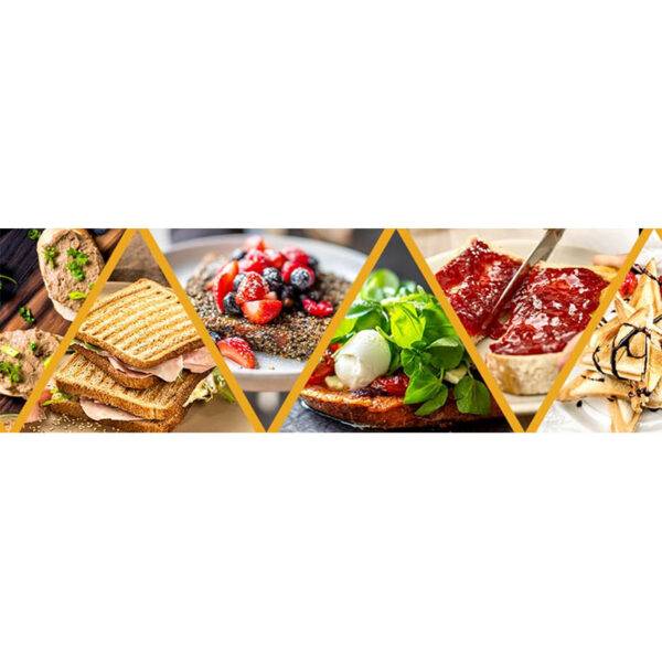 Kenwood Sandwich Maker 3 In 1 Sandwich Grill/Griddle Waffle 3 Sets Of Non Stick Multifunctional Plates For Grilling Toasted Sandwiches And Waffles Smm02.000Si
