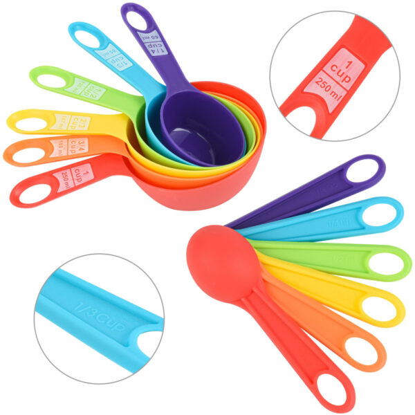 Measuring Cups &Amp; Spoons 12Pc Set Plastic For Baking &Amp; Cooking