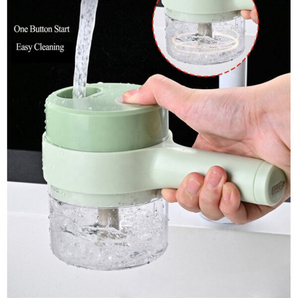 Handheld Mini Electric Food Chopper 4In1 Vegetable Cutter Chopper Food Slicer