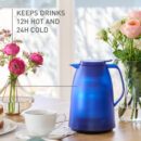 Tefal Mambo Jug Blue 1 Liter Insulated Thermos  Vacuum Flask Plastic-Polypropylenex (PP) Glass Liner K3033112