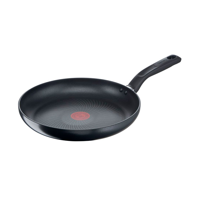 Tefal Total Induction Frypan 28Cm Non Stick Thermo Signal Titanium Partials 100% Safe Frying Pan Black Aluminium G1520644