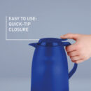 Tefal Mambo Jug Blue 1 Liter Insulated Thermos  Vacuum Flask Plastic-Polypropylenex (PP) Glass Liner K3033112