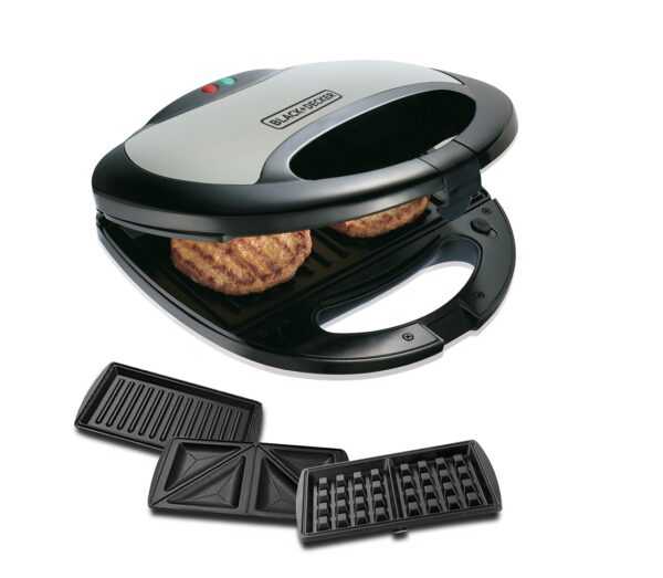 Nikai Sandwich Grill &Amp; Waffle Maker 750W 3 Detachable Plate Cool Touch Housing Pilot Light Indicator Cool Touch Housing Ngt323D