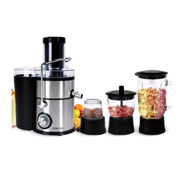 Sokany Food Processor 6In1 Juicer Blender Mincer And Miller 1000W