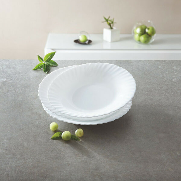 Luminarc Feston White Dinner Plate 27Cm 6Pcs P3978