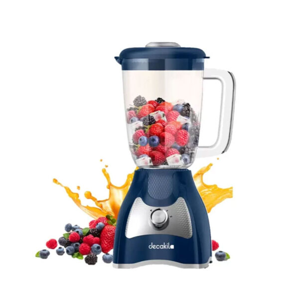 Decakila Blender 500W Capacity 1.5L Jug 2 Speed With Pulse Ss Blade Mixer 4-Bladed Stainless Steel Blade Kejb043L