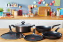 Tefal Easy Cook Frypan 20cm & 26cm Blue Color Titanium Non Stick Thermo Signal 100% Safe B4229153