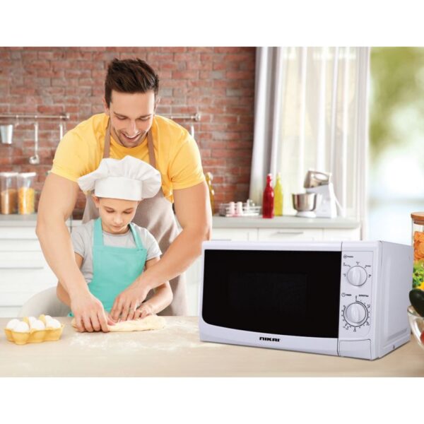 Nikai Microwave 20L 700W With Solo Manual 5 Power Levels Defrost Setting Cooking End Signal  Push Button Door Nmo515N9A
