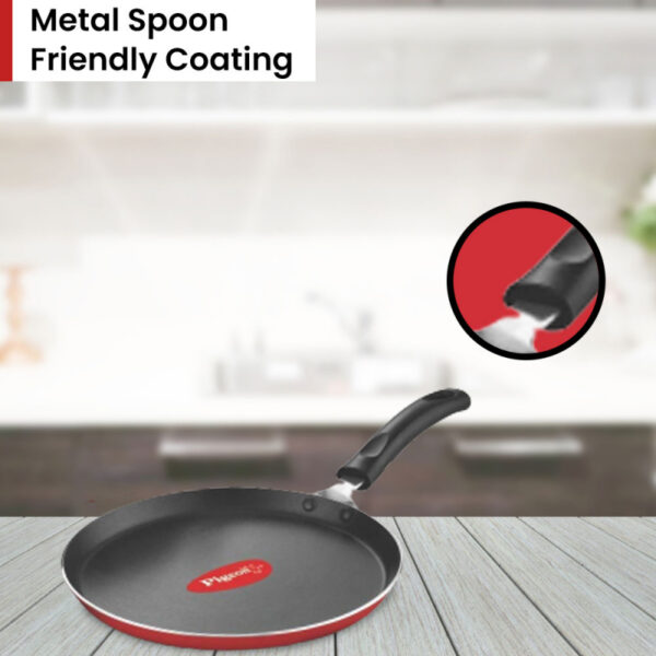 Pigeon Aluminium Non Stick Flat Tawa Forged 27Cm Non Induction Base All Stove Compatible 280 Special