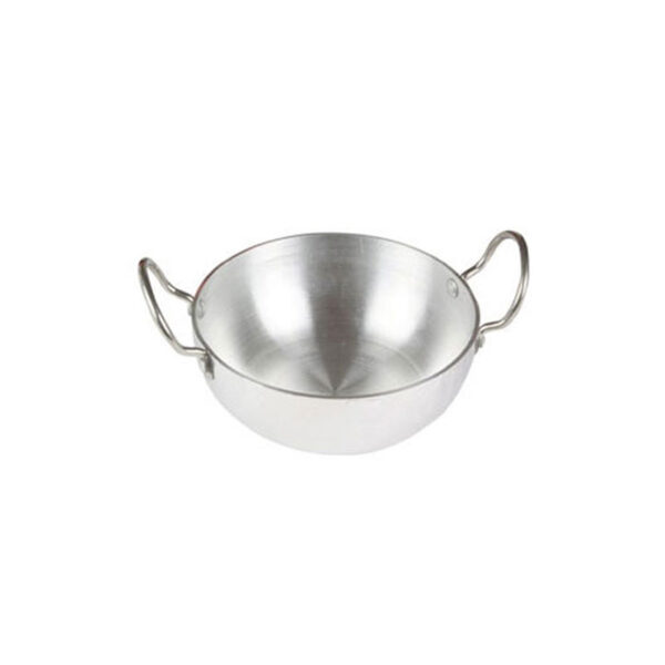 Nadstar Aluminium Classic Karai 8.25&Quot; No3 Heavy Base Aluminum Kadai Deep Frying Kadai With Handle For Kitchen
