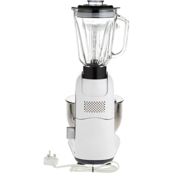 Nikai Kitchen Machine 800W 4L Bowl Metal Heavy Duty Meat Grinder Splash-Proof Lid Die Cast Aluminium Hooks Dual Speeds And Stainless-Steel Whisk Nfp444A