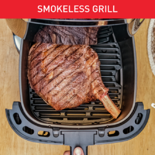 Tefal 2In1 Air Fryer Easy Fry &Amp; Grill Xxl 6.5L 1830W With Grill Plate Digital Display &Amp; Timer Ey801D27