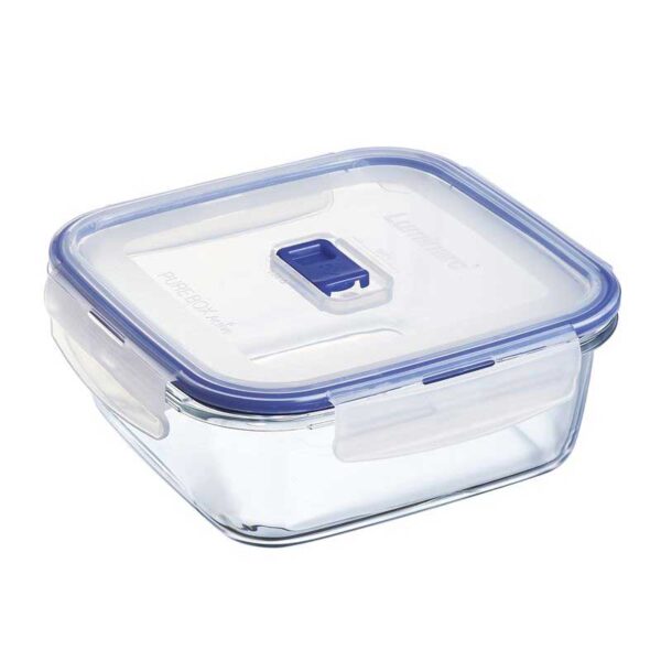 Luminarc Pure Box Square Food Container 122Cl Flat Rim P3552