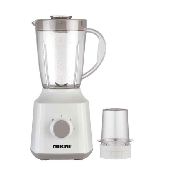 Nikai Blender 1.5L 1Mill 300W Jar Capacity 2 Speeds Pulse Function Unbreakable Pc Jar Measuring Cup Stainless Steel Blades Perfect For Dry &Amp; Wet Fine Grinding Mixing &Amp; Juicing - Nb1700T3