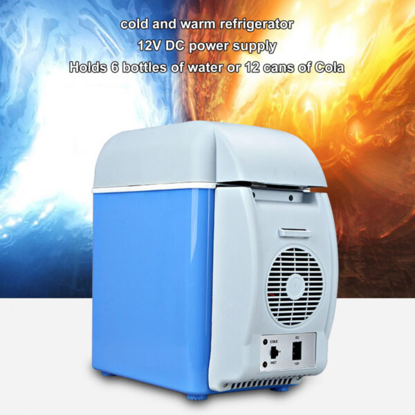 Electric Cooler And Warmer Dual Use Car Refrigerator Portable Mini Fridge 12V Dc Power Supply 7.5 Liter / 12 Cans