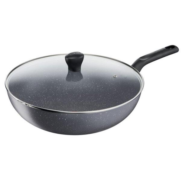 Tefal Natura Stone Wokpan 28Cm Non Stick Thermo Signal 100% Safe Frying Pan Mineralia Healthy Cooking B2269295