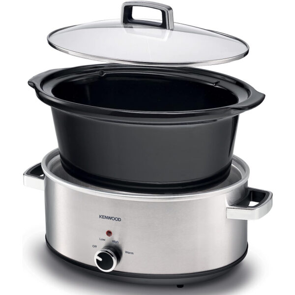 Kenwood Slow Cooker 6.5L Slow Rice Cooker With 3 Heat Settings (Low High &Amp; Warm) Preserves Flavour Herbs &Amp; Spices Are Absorbed Well Meat Becomes Extremely Tender Scm70.000Ss