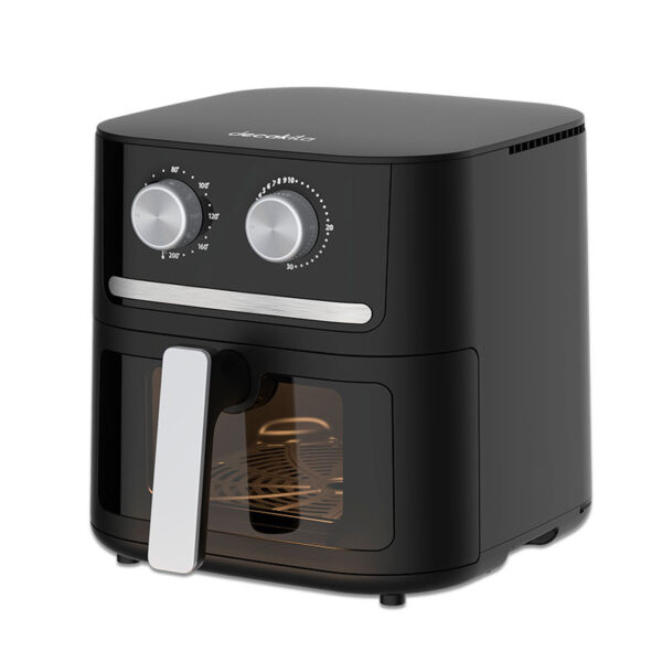 Decakila Air Fryer 6.5L Transparent Window 1600W Non-Slip Feet 60 Min Timer Single Pot With Pon-Stick Coat Low Oil Fryer Keec085B