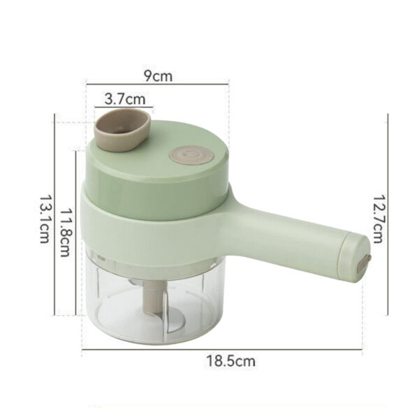 Handheld Mini Electric Food Chopper 4In1 Vegetable Cutter Chopper Food Slicer