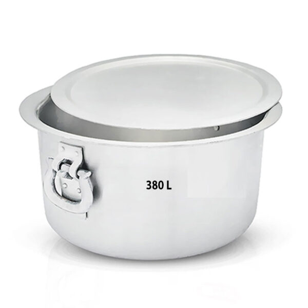Nadstar Aluminium Sufuria 380L With Lid &Amp; Handle 46Kg Gauge 5G 5.40Mm Aluminium Tapela Patila With Handles Commercial Tope No.74