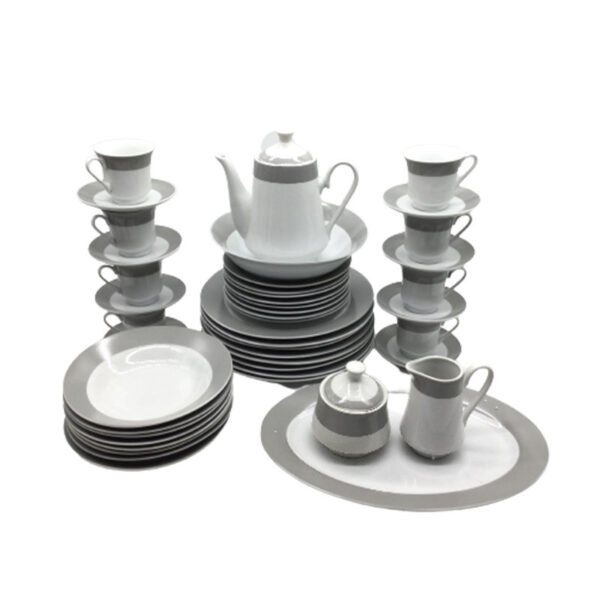 Nadstar Dinner Set 47Pcs Porcelain Gray Rspd004