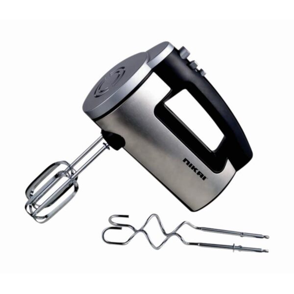 Nikai Hand Mixer 300W 6 Speeds + Turbo Function 2 Attachments Two Beaters For Eggs &Amp; Creams Two Hooks For Mixing Dough Nh300S
