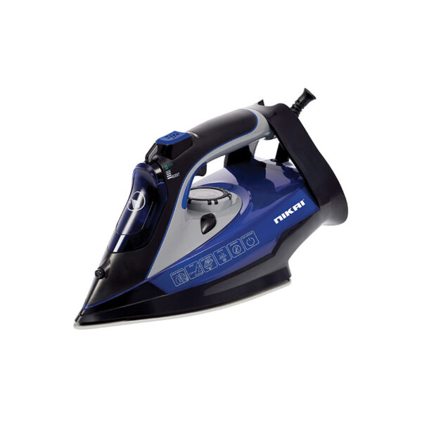 Nikai Steam Iron 2000W Steam Dry Spray Steam / Dry / Spray Iron Tank 320Ml Nano Ceramic Sole Plate Powerful Burst Steam Vertical Steam Function Nsi808Cs