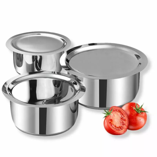 Nadstar Aluminum Sufuria 12Pcs With Lid 12-23 Cookware Set Tope Cooking Pot With Lid And Handle For Commercial Use - Kitchen Heavy Duty Half Polished