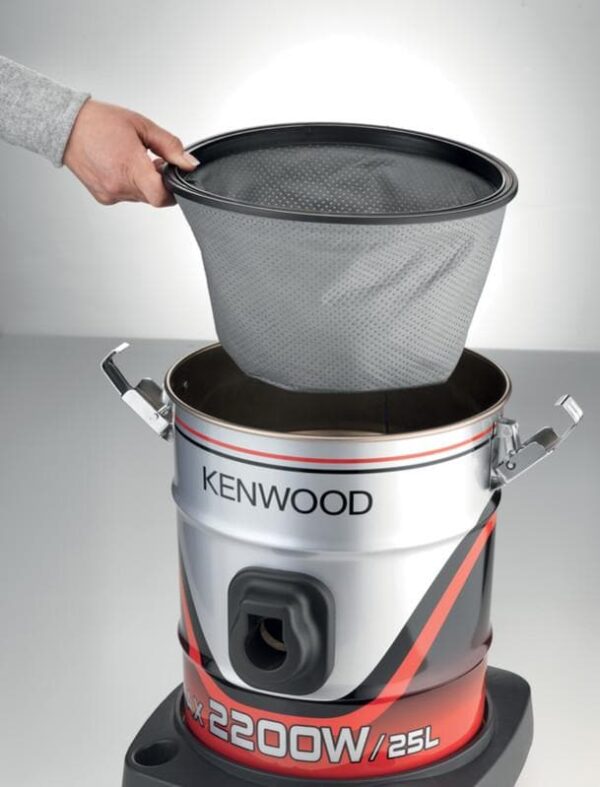 Kenwood Drum Vacuum Cleaner 2200W 25L Tank Vacuum Cleaner With 8M Extra Long Power Cord Removable &Amp; Washable Filter Multi Surface For Home &Amp; Office Vdm60.000Br