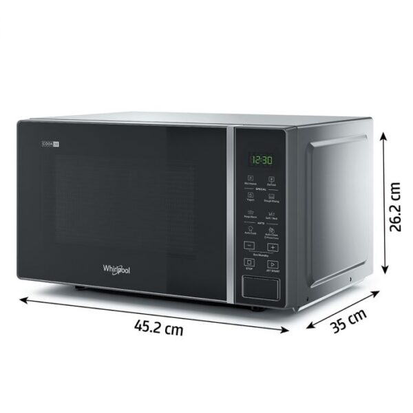 Whirlpool Microwave 20L 700W Solo Digital 18 Auto Cook Menu'S Defrost Function Auto Clean &Amp; Keep Warm Function Mwp-203