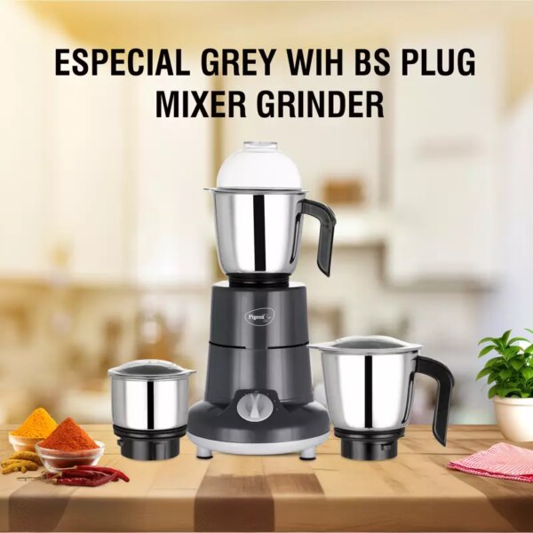 Pigeon Mixer Grinder 750W Stainless Steel Jar Copper Motor ‎Removable Jar Compact Design 1.5L 1.0L 0.4L Jars Especial