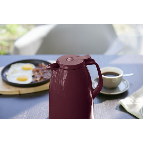 Tefal Mambo Jug Red 1 Liter Insulated Thermos Vacuum Flask Plastic-Polypropylenex (Pp) Glass Liner K3039112