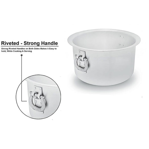 Nadstar Aluminium Sufuria 6Pcs With Lid &Amp; Handle 29L 31.5L 34.5L 37.5L 39.5L 42.5L Cookware Set Tope Cooking Pot For Commercial Use - Gauge 13 Kitchen Heavy Duty Tapela